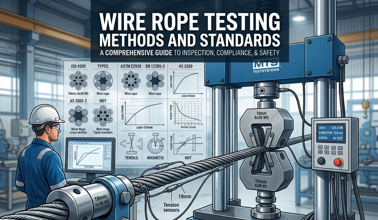 wire rope testing methods standards inspection NDT tensile test